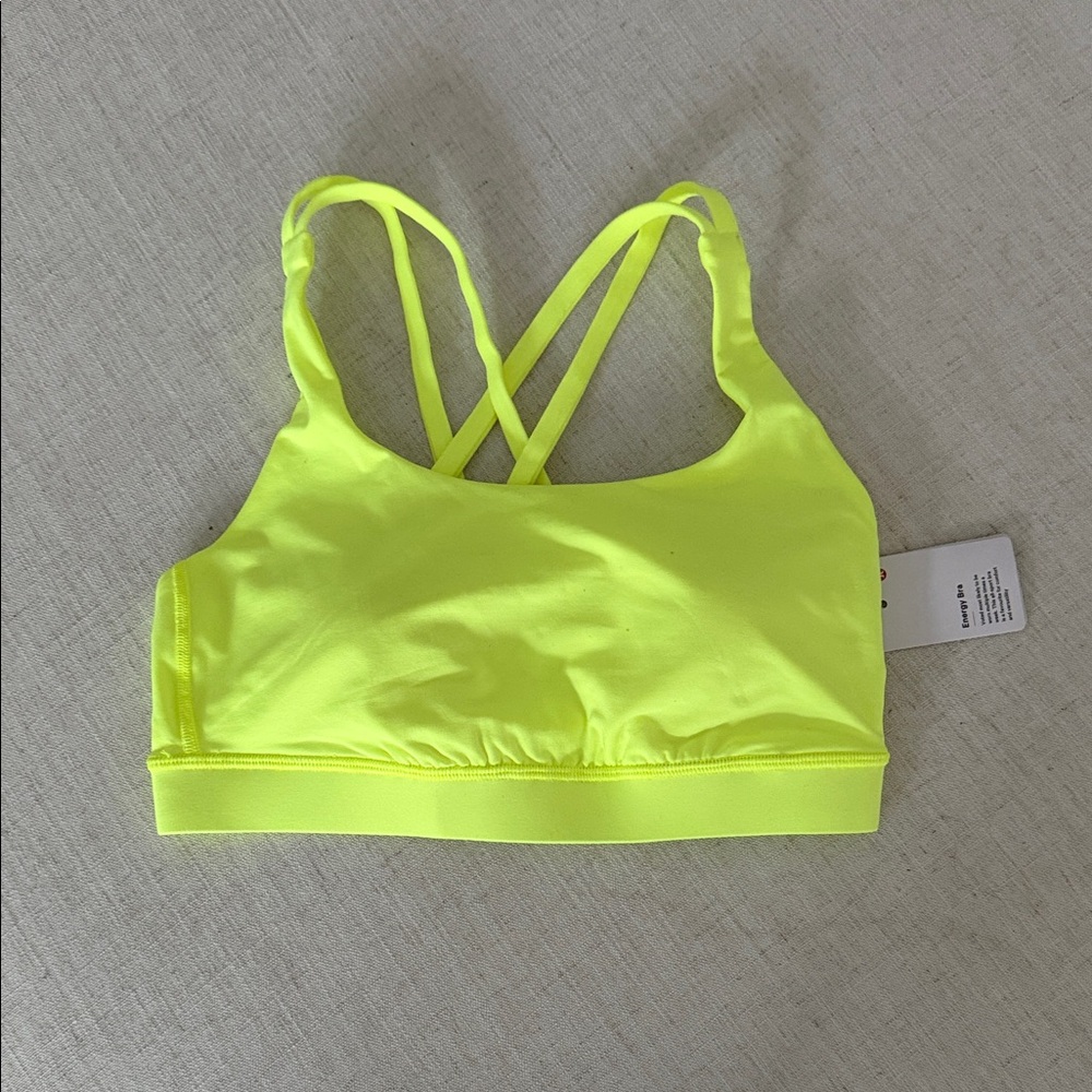 lululemon athletica Neon Yellow Energy Bra